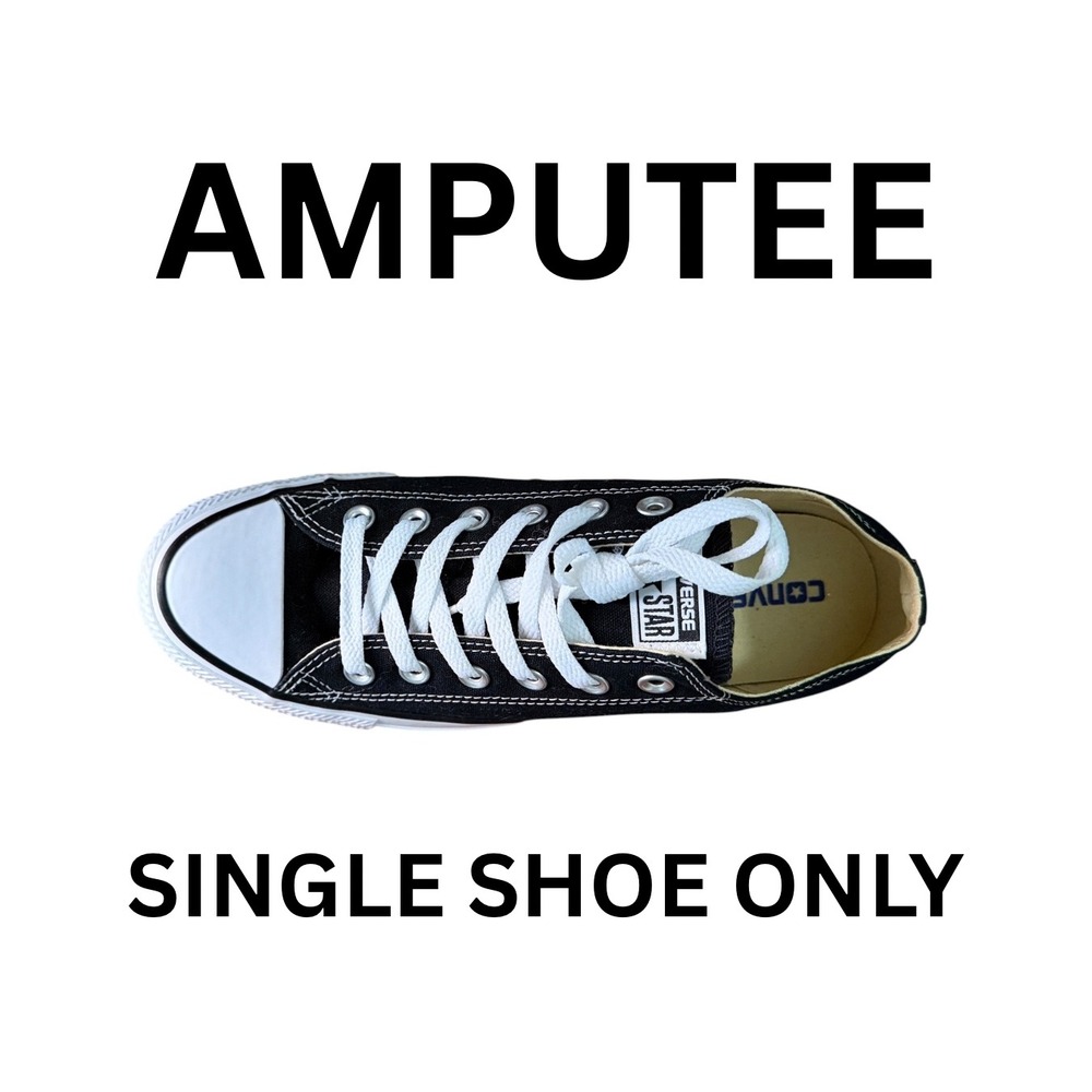 Amputee Converse Chuck Taylor All Star Low Top Black Canvas Left Only M7.5 W9.5